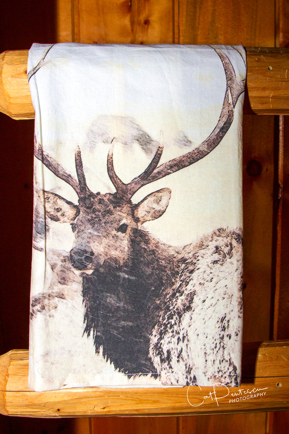 NEW! WILD WINTER - ELK FLOUR SACK TOWEL