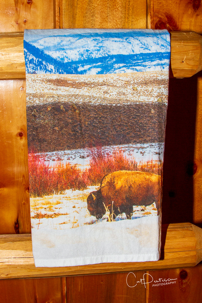 MAY HE ROAM - BUFFALO FLOUR SACK TOWEL