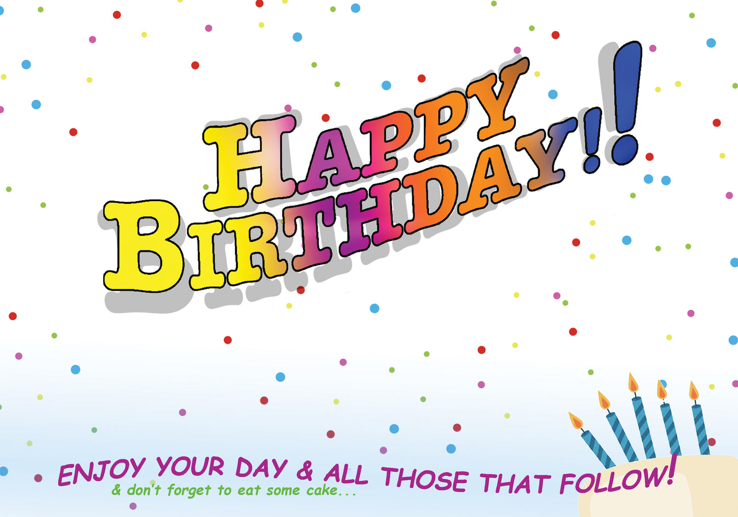 BUFFALO LOVER's Birthday Cake Card