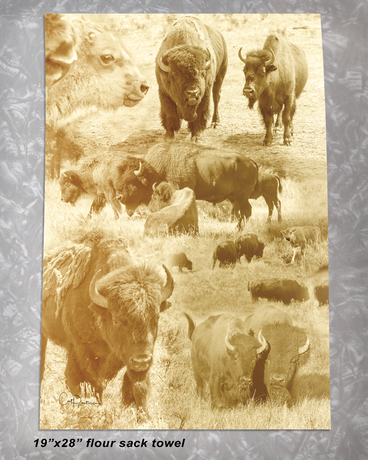 BUFFALO MONTAGE FLOUR SACK TOWEL