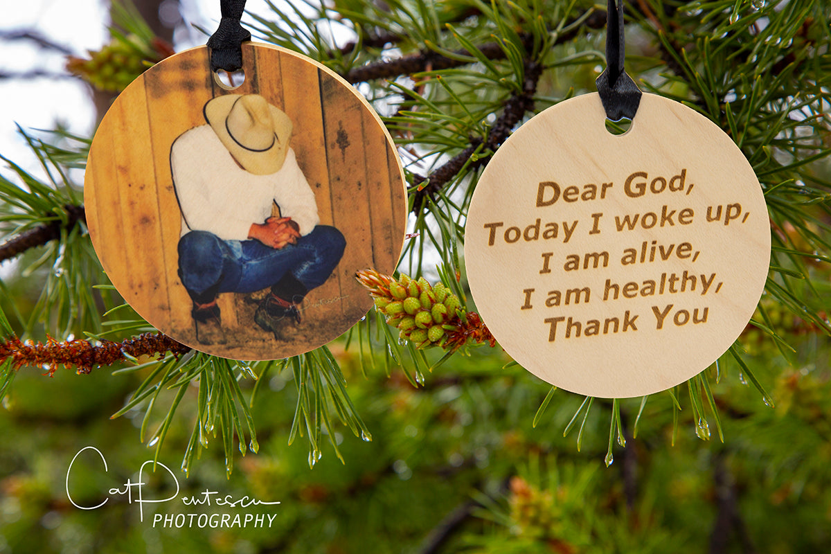 Ornament - DEAR GOD - Wooden