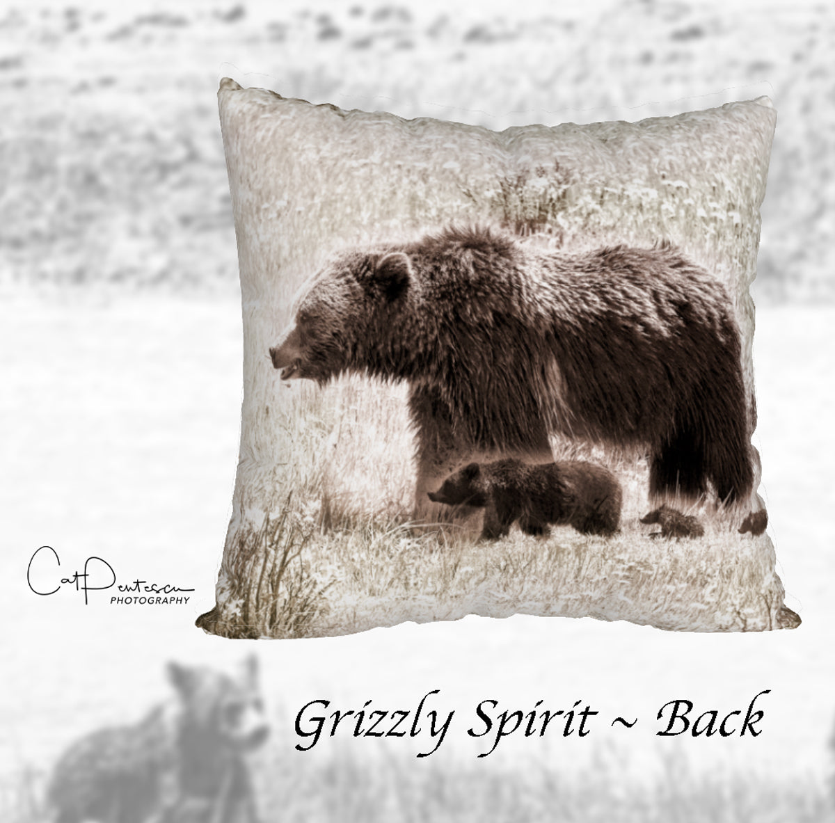 GRIZZLY SPIRIT ACCENT PILLOW COVER