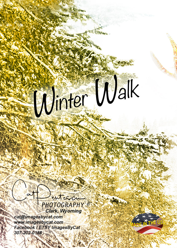 Greeting Card - WINTER WALK (V)