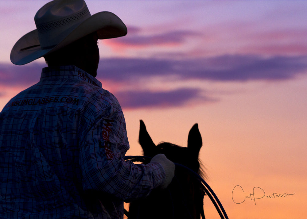 Greeting Card - SUNSET COWBOY