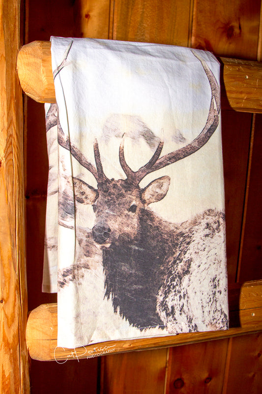 WILD WINTER - ELK FLOUR SACK TOWEL
