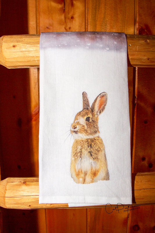 SNOW BUNNY FLOUR SACK TOWEL