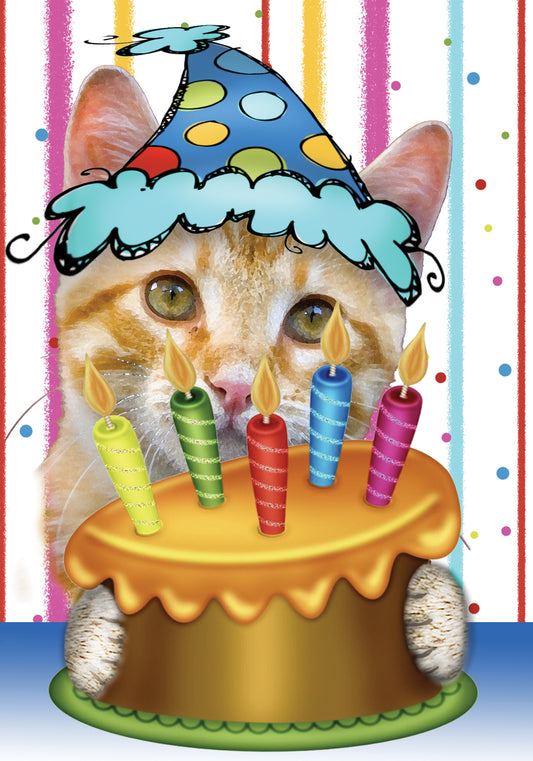 Birthday Card for CAKE AND CAT LOVERS