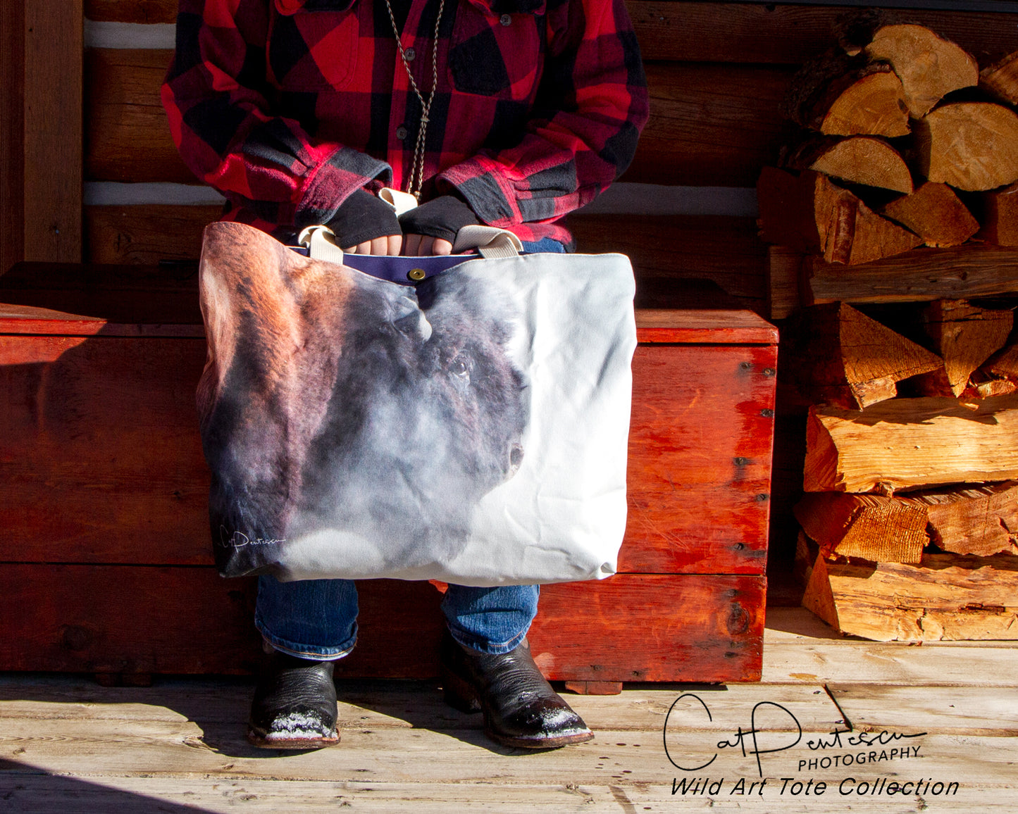 BUFFALO LORE MARKET TOTE