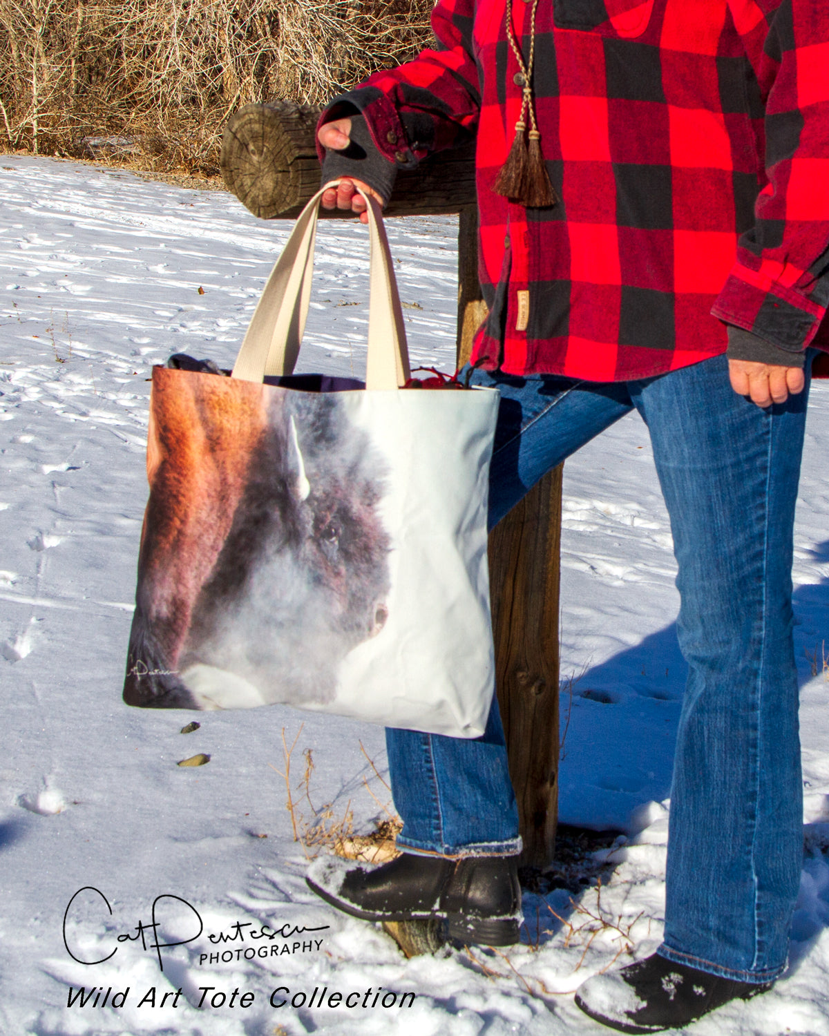 BUFFALO LORE MARKET TOTE